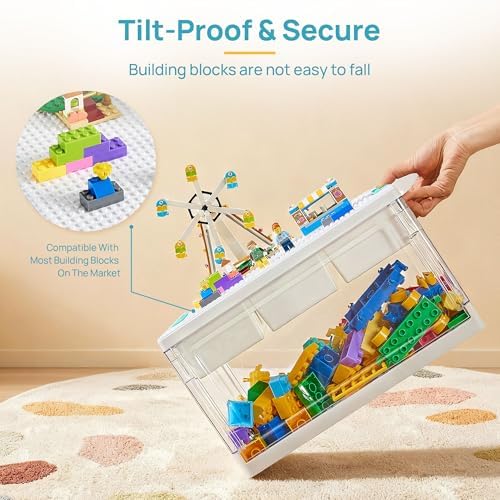 Vtopmart 24 QT Clear Plastic Storage Box with Building Baseplate Lid,1 Pack - Image 5