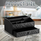 Marsui Wood Paper Plate Dispenser for Countertop, Black - Image 2