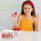 6 Pack Fruit Storage Containers for Fridge Produce Saver Veggie Container - Image 4