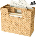 Chi An Home Wicker Magazine Basket Water Hyacinth Handwoven Magazine Holder by ChiAnHome
