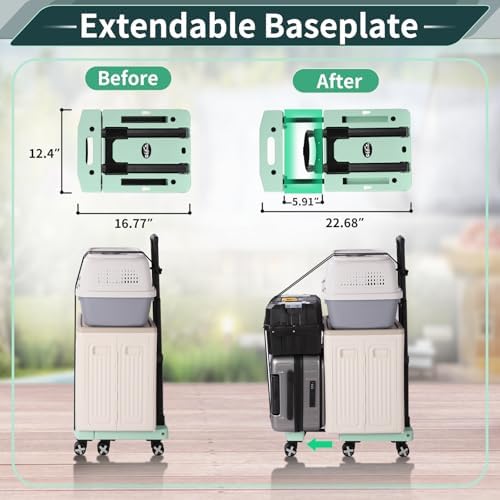 GtIiFmTe Foldable Hand Truck, Lightweight Luggage Cart for Airport Car Seat - Image 4