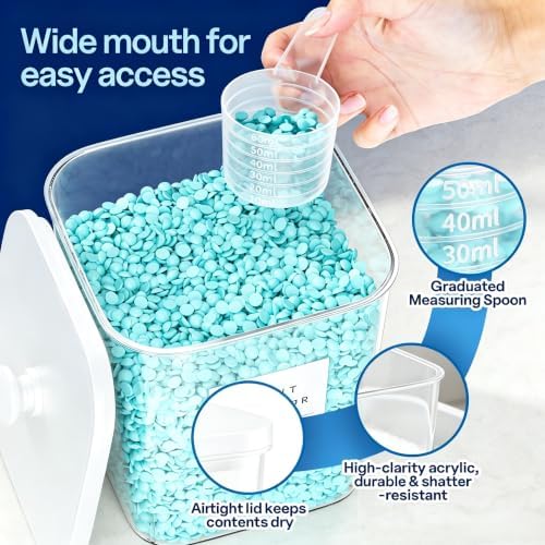 3+1+1 Pack White Laundry Pods Container & Dryer Sheet Holder - Image 3