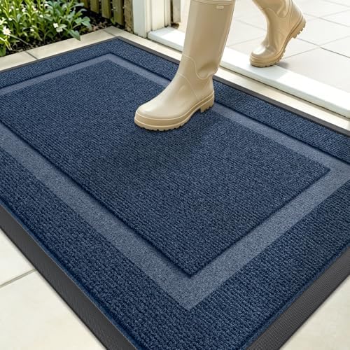 OLANLY Front Door Mat Outside 35x30, All-Season Heavy-Duty Rubber Doormat by OLANLY