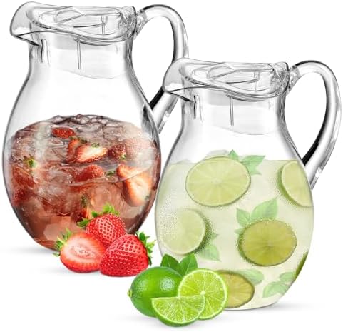 Plastic Water Pitcher (2-Pack Clear) by MosJos