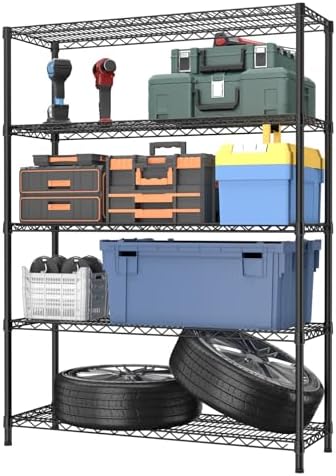 Golpart 5Tier Adjustable Storage Shelves Metal Wire Shelving Standing Shelf by Golpart