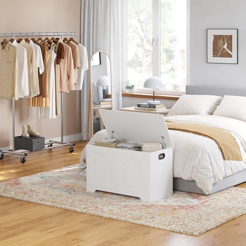 DINZI LVJ Storage Chest, Wooden Toy Box, White 31.5" L - Image 2