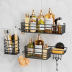 LEVERLOC Shower Caddy Suction Cup, 3 Pack Heavy Duty Bathroom Organizer by LEVERLOC