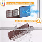 DTUQYX Magnetic Spice Rack for Refrigerator, 4 Pack 100% Metal Strong Magnet Fridge Shelves, Space Saving Spice Organizer, No Drilling Moveable Home Kitchen Laundry Room Storage Organization, Brown - Image 4