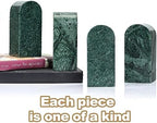 Koville Indian Natural Marble Bookends for Shelves, Decorative Book Ends, 7lbs Heavy-Duty Marble Book Holders, Bookshelf Apartment Decor for Normal Books/CD/Video Games(Indian Green) - Image 6