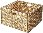 Seville Classics Premium Natural Handwoven Portable Laundry Bin Basket with Carrying Handles, Household Storage for Clothes, Linens, Sheets, Toys, Natural Water Hyacinth, Rectangular (2-Pack) - Image 4
