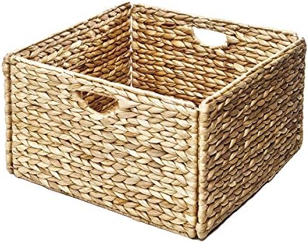 Seville Classics Premium Natural Handwoven Portable Laundry Bin Basket with Carrying Handles, Household Storage for Clothes, Linens, Sheets, Toys, Natural Water Hyacinth, Rectangular (2-Pack) - Image 4