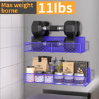 DTUQYX Magnetic Spice Rack for Refrigerator, 4 Pack 100% Metal Strong Magnet Fridge Shelves, Space Saving Spice Organizer, No Drilling Home Kitchen Laundry Room Storage Organization, Purple Blue - Image 3