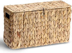 Sumnacon Toilet Paper Basket, Wicker Water Hyacinth Toilet Paper Holder with Handles and Lid, Holds Up to 6 Mega Rolls, Decorative Farmhouse Woven Bathroom Accessories Toilet Tissues Organizer, Large by Sumnacon