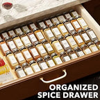 SpaceAid Bamboo Spice Drawer Organizer, (Need 3" Deep Drawer) Expandable 4 Tier Spices Rack for Cabinet, Kitchen Seasoning Storage Insert (Jars Not Included, From 12" to 23" Wide) - Image 7