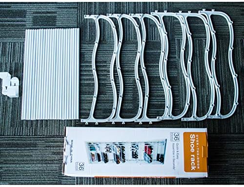 Fancy Buying Over The Door Shoe Rack Holder - 36 Pair Shoes Hanging Shelf Storage Shoe Organizer with Hooks - Image 7