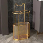 Metal Umbrella Holder Stand,Metal Umbrella Stand for Entryway, Stand Cane Holder with Drip Tray, Umbrella Rack Storage Bin Freestanding,Black - Image 4