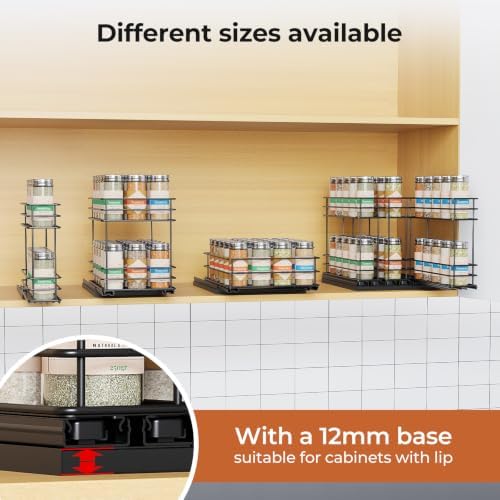 Mystozer Pull Out Spice Rack Organizer for Cabinet, Slide Out Spice Racks - Image 6