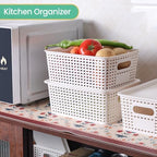 Ohmlove 8 Pack Plastic Storage Baskets with Lids for Organization - Image 5