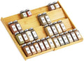 SpaceAid Bamboo Spice Drawer Organizer, (Need 3" Deep Drawer) Expandable 4 Tier Spices Rack for Cabinet, Kitchen Seasoning Storage Insert (Jars Not Included, From 12" to 23" Wide) by SpaceAid