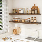 RICHFOCUS Long Floating Shelves for Wall 1Pack|Rustic Brown|55" Lx8 D - Image 4