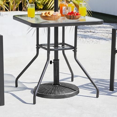 Yaheetech 22lbs Heavy Duty Outdoor Umbrella Base, Rustic Silver - Image 4