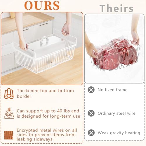 Large Freezer Organizer Bins for 10 to 20 Cu.Ft,4 Pack , Leak-Proof Bottom - Image 3