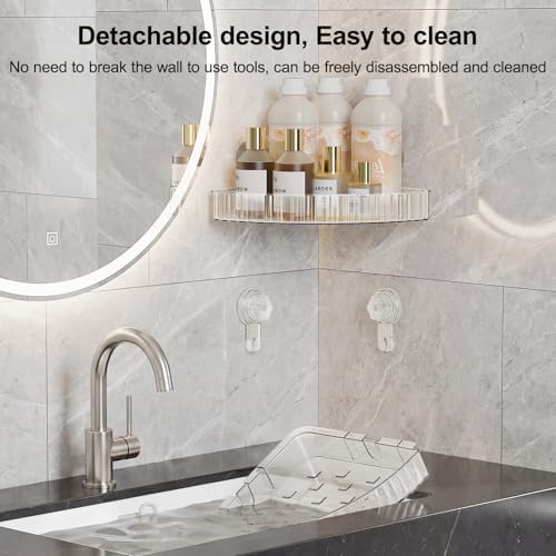 Adhesive Shower Caddy Suction Cup,Bathroom Organizers and Storage Shelves - Image 2
