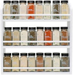 3-Tier Bamboo Spice Rack, Wall Mount & Countertop Spice Organizer by Thalomely