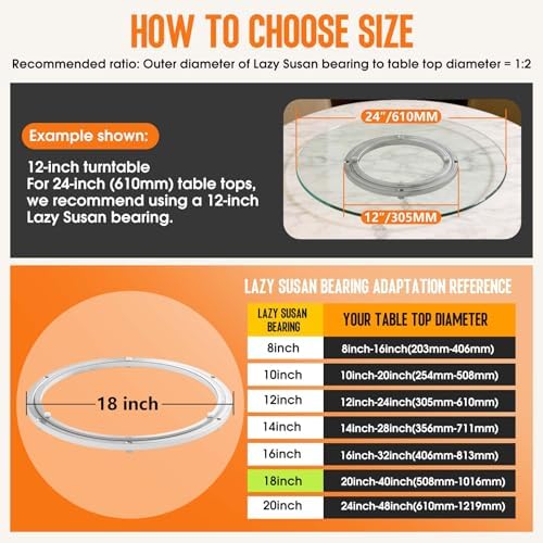 Lazy Susan Hardware 18 Inch, 500lbs Heavy Duty Bearing - Image 2