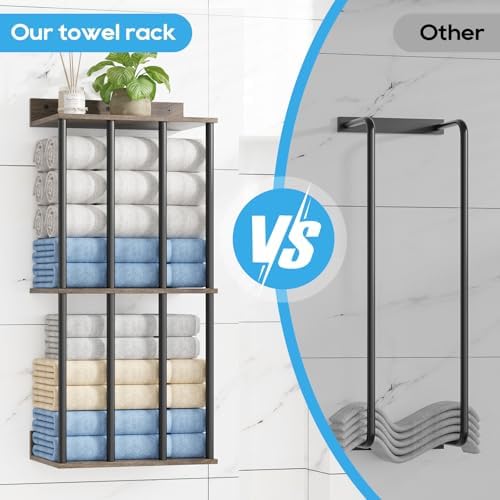 Towel Racks for Bathroom Wall Mounted, Updated 4 Bar Wall Towel Holder - Image 6