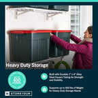 StoreYourBoard Garage Wall Shelf, 1x4 ft, Holds 400 lb, 6 Hooks, 2 Pack - Image 4