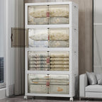UAMFURI 700QT Stackable Storage Bins with Lids, Storage Cabinet with Wheels by UAMFURIDirect