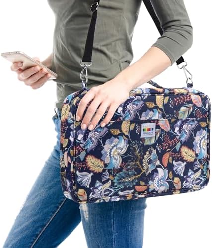 YOUSHARES Big Capacity Colored Pencil Case - 480 Slots large Pen Case Organizer with Multilayer Holder for Prismacolor Colored Pencils & Gel Pen (Retro Flower) - Image 6