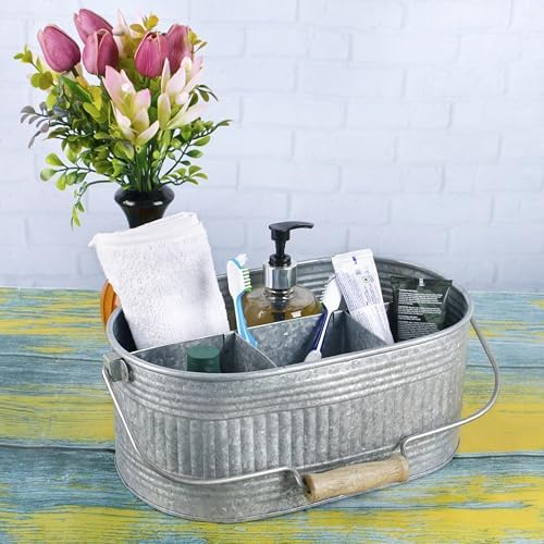 Alpha Living Home Farmhouse Utensils Caddy, Antique Gray, 18.5 x 14.5 x 3 in - Image 3