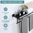 Alise Towel Racks for Bathroom Wall Mount 16 Inch,Matte Black - Image 5