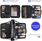 MONSTINA Extra Large Makeup Case 17 Inch Travel Makeup Train Case Professional Makeup Artist Case Nail Polish Organizer Storage Box with Two Adjustable Shoulder Strap - Image 5
