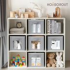 Homsorout Bins for Closet Organization - Cubby Storage Organizer with Window, Closet Baskets for Shelves, Folding Cubes for Storage, Storage Bins for Home, 11inch, Set of 8, Grey - Image 3