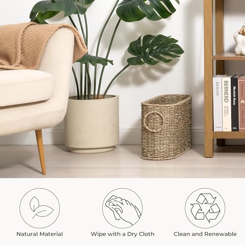 StorageWorks Wicker Toilet Paper Storage Basket, Natural Seagrass - Image 4