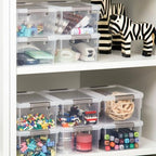 8Packs 3.2Qt Small Clear Storage Bins with Lids, Plastic - Image 5