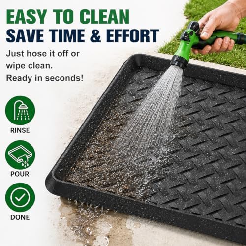 Extra Large Boot Trays - Heavy-Duty Rubber Mat with Raised Edges, Waterproof Shoe Mat Tray for Indoor & Outdoor, Multi-Purpose Catch-All Trays/Floor Protector, 47.25" x 15.75" - Image 4