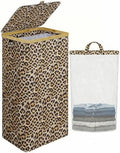 IEGrow Laundry Hamper with Lid,110L Laundry Basket with Bag,Leopard Print by iEGrow