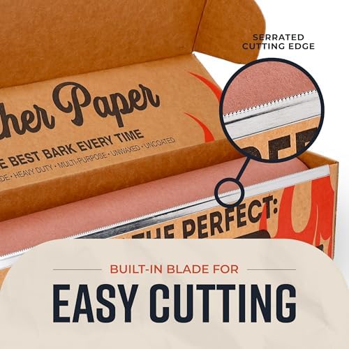 Bryco Goods Pink Butcher Paper Roll with Dispenser Box, 24" x 175' (2100”) Food-Grade Peach Butcher Paper for Smoker, BBQ, Grilling, Smoking Meat - USA Made - Unbleached, Uncoated and Unwaxed - Image 2