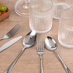 40 Piece Silverware Set with Drawer Organizer for 8, Heavy Duty Stainless Steel Flatware Cutlery Set, Fork Spoon Knife Set with Kitchen Essentials Organizer, Rust-proof, Dishwasher Safe - Image 7