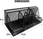 Mesh Desk Organizer Set Office Accessories - Desk Organization with multiple compartments for Desk Supplies, Desk Storage Organizer, Desktop Organizer with drawers, Desk Organizers and Accessories - Image 3
