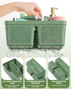 Portable Shower Caddy with Handle - 4 PCS, BPA-free, Green - Image 5
