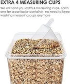 Vtopmart Extra Large Tall Airtight Food Storage Containers, 4 Pieces 5.9qt/6.5L Plastic PBA Free Kitchen Pantry Canister for Spaghetti, Flour and Baking Supplies, with 24 Labels, Black (Pack of 2) - Image 5