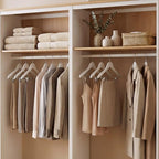 HOUSE DAY Wooden Hangers with Clips 24 Pack, Suit and Pants Hangers, White - Image 6