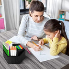 Colored Pen Pencil Holder Organizer for Desk with 7 Compartments - Image 3