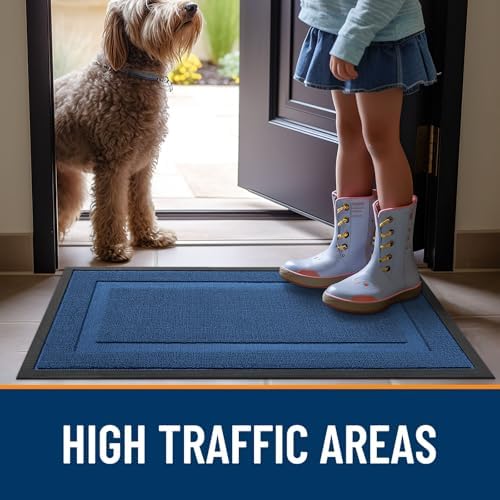 OLANLY Front Door Mat Outside 47x32, All-Season Heavy-Duty Rubber Doormat - Image 6