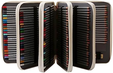 250 Slots Pencil Case 5-Layer Zipped Holder w/Handle - Image 3